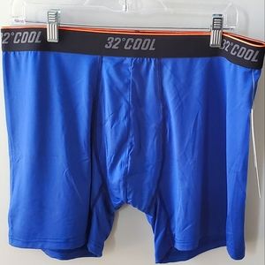 NWT 32 Degrees Mens Emotion Blue. Heat & Cool Underwear, Boxers